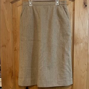 Vintage John Meyer Classic Tan Women's Wool Skirt